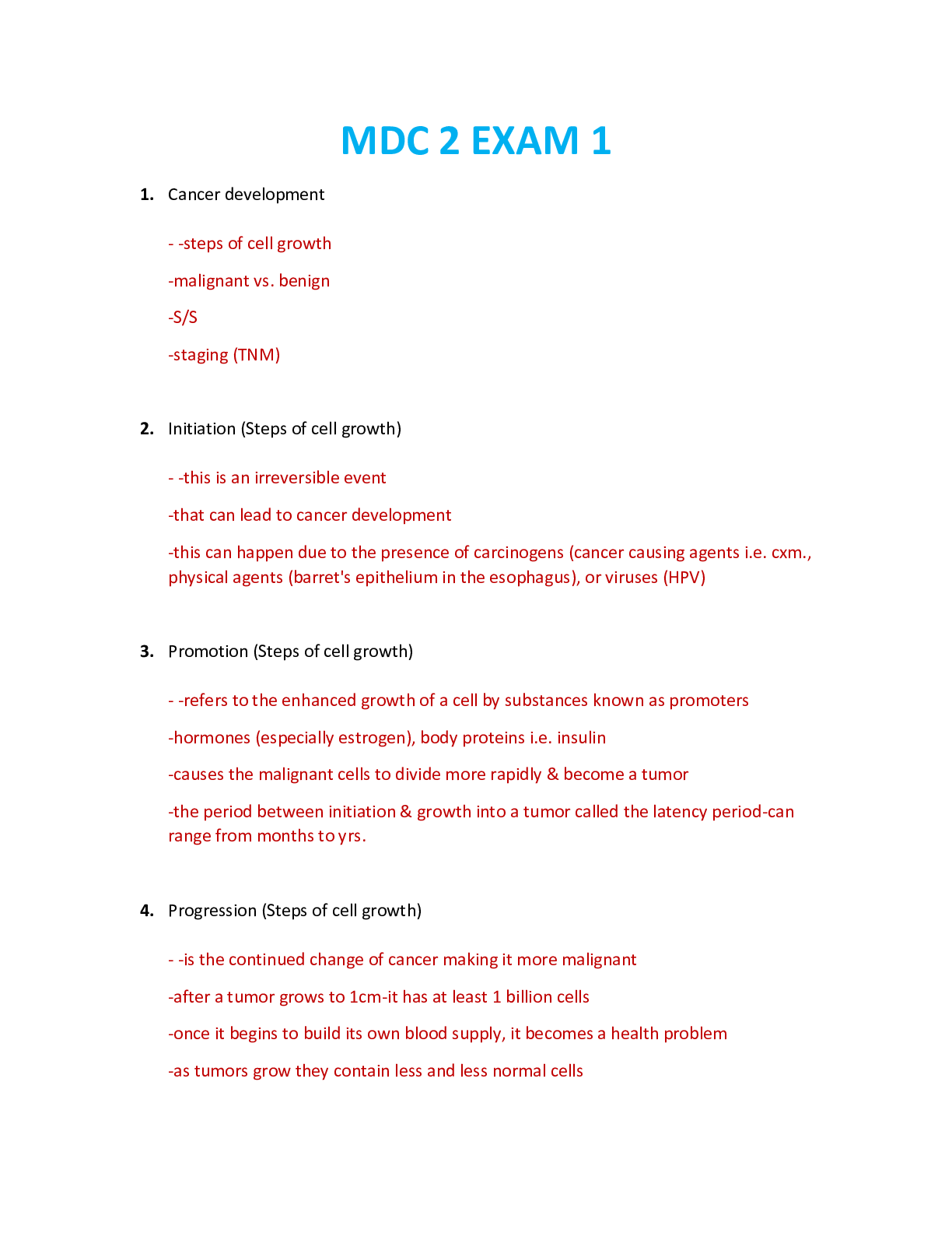 Preview of NUR 2392 / NUR2392 Exam 1 Study Guide: Multidimensional Care II / MDC 2 Exam 1 Study Guide (Latest 2021/2022) Rasmussen